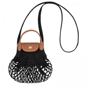 Black Women's Longchamp Le Pliage Filet XS Mesh Bag | TEKFO-2173