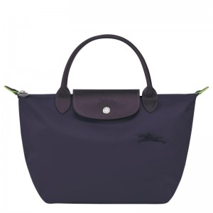 Bilberry Purple Women's Longchamp Le Pliage Green S Handbags | VDKMQ-8043